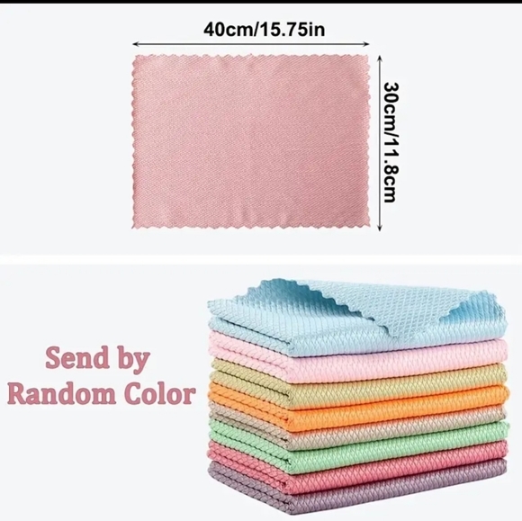 5 Pcs Streak Free Miracle Cleaning Cloth, Nanoscale Cleaning Cloth, Reusable - Picture 4 of 9